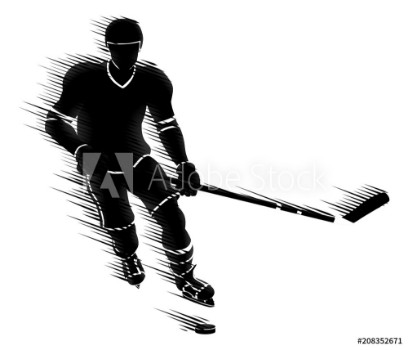 Picture of Silhouette Ice Hockey Player Concept